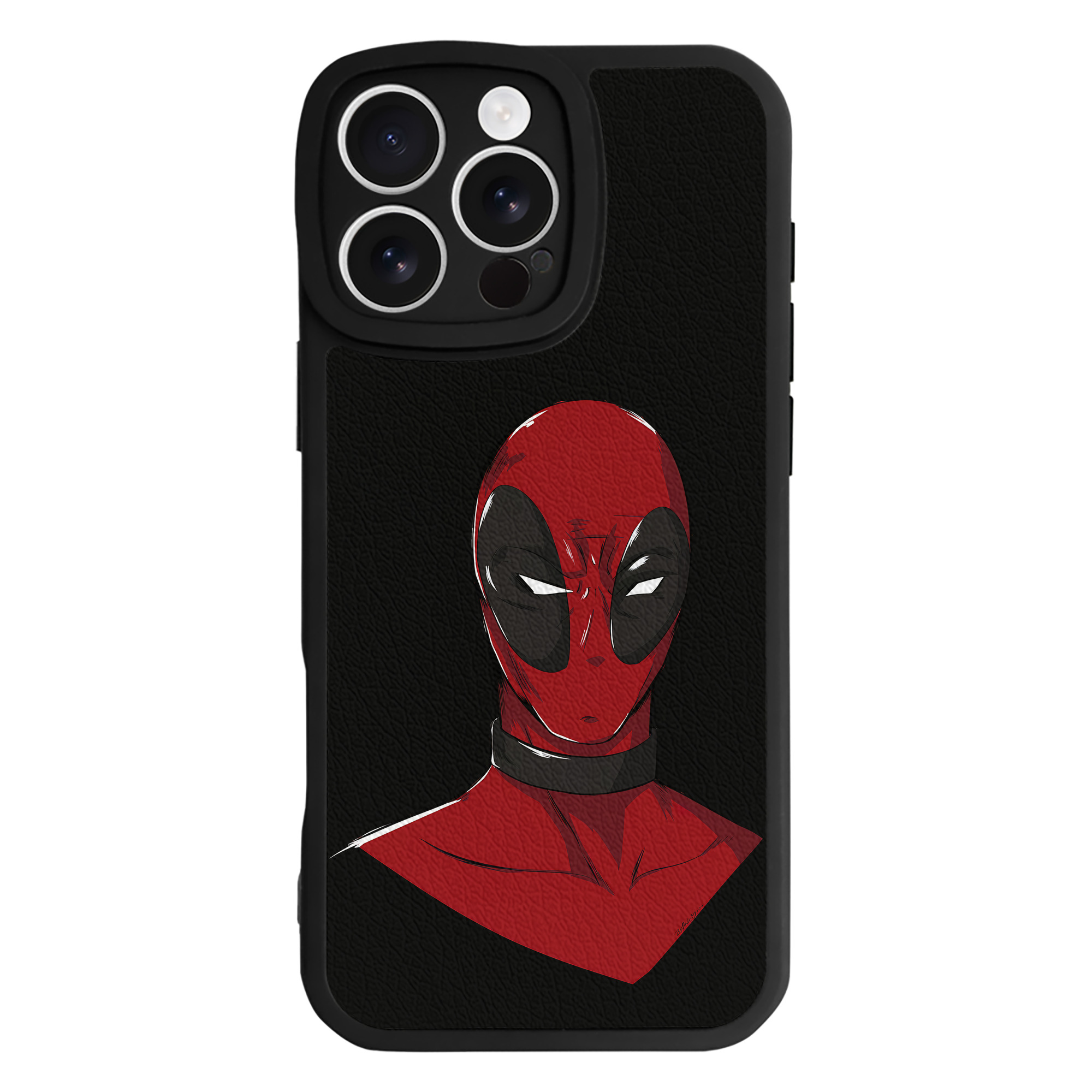 （画像用） Deadpool デッドプール 【iPhone 16シリーズ対応】シリコンスマホケース（レザー調） 材質：シリコン